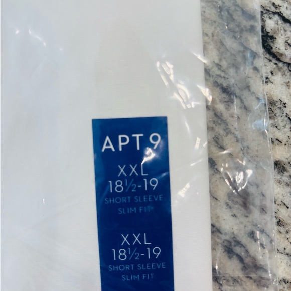 Apt. 9 Men's Premier Flex White Dress Shirt short sleeve size 2XL 18.5-19 - Picture 4 of 4